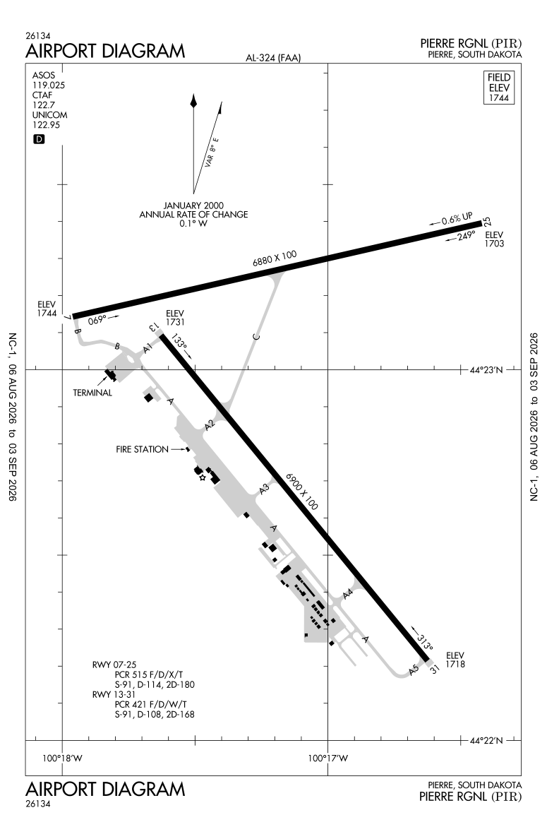 KPIR airport diagram