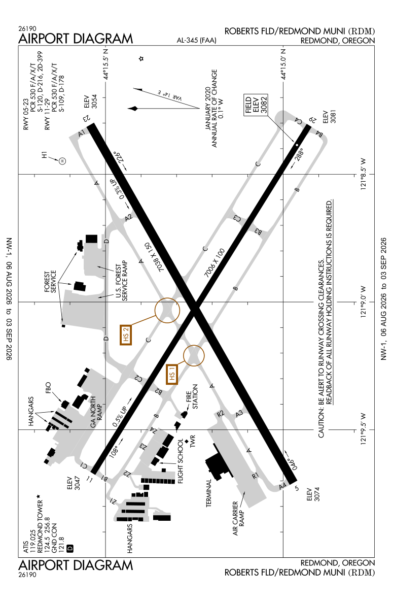KRDM airport diagram