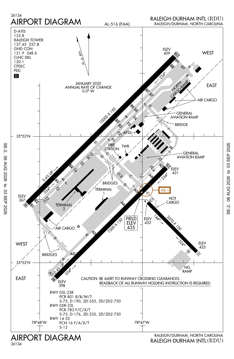 KRDU airport diagram