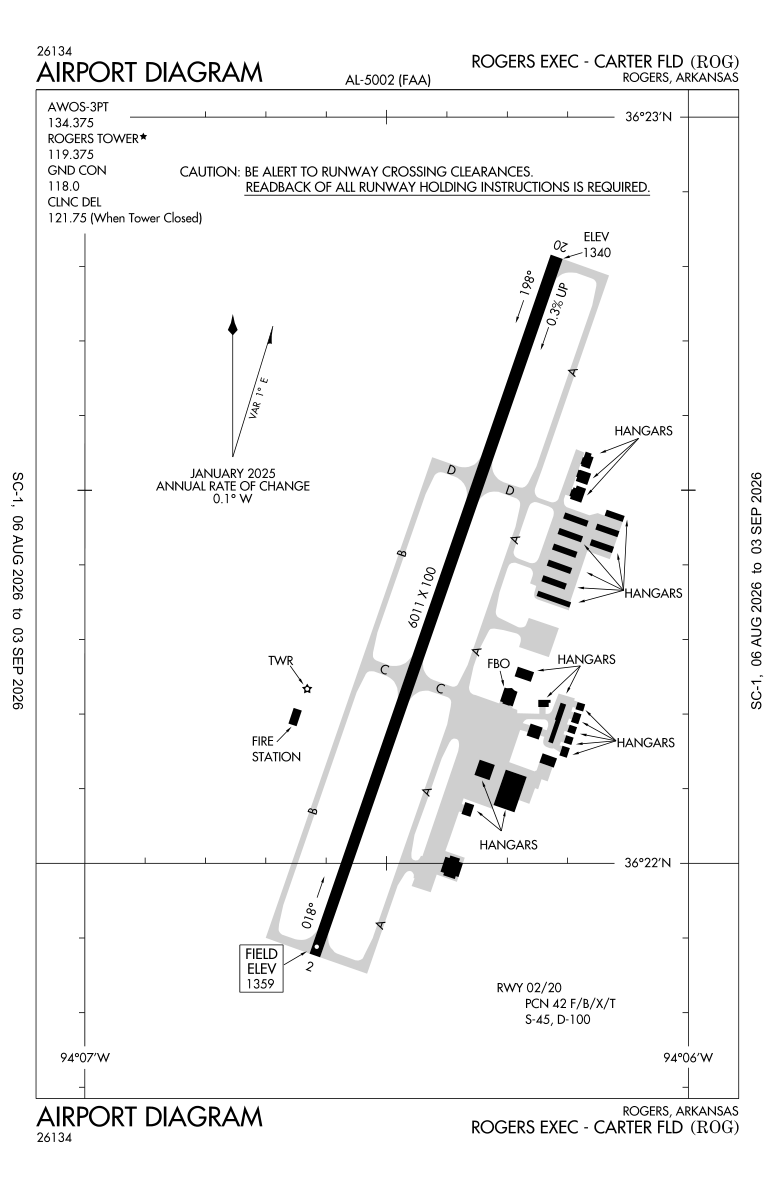 KROG airport diagram