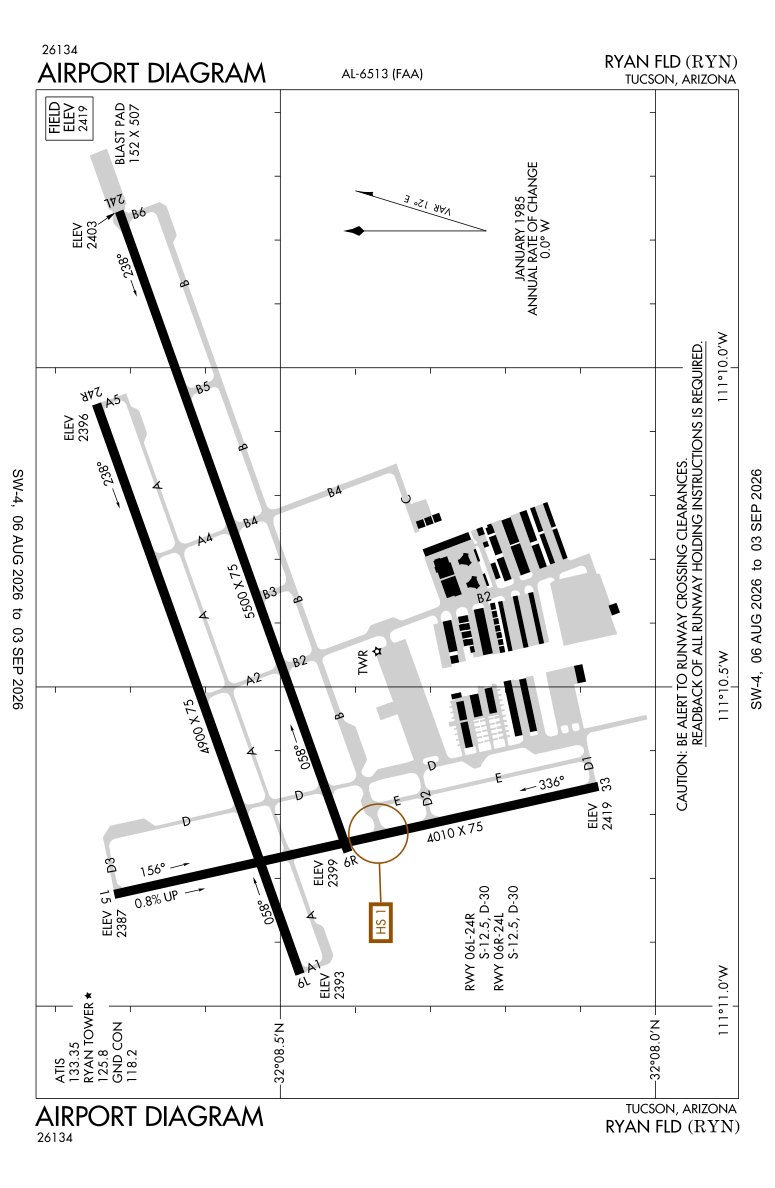 KRYN airport diagram