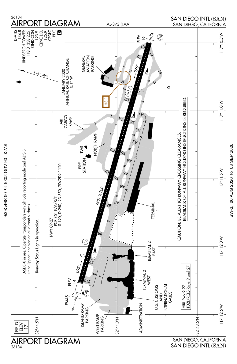 KSAN airport diagram