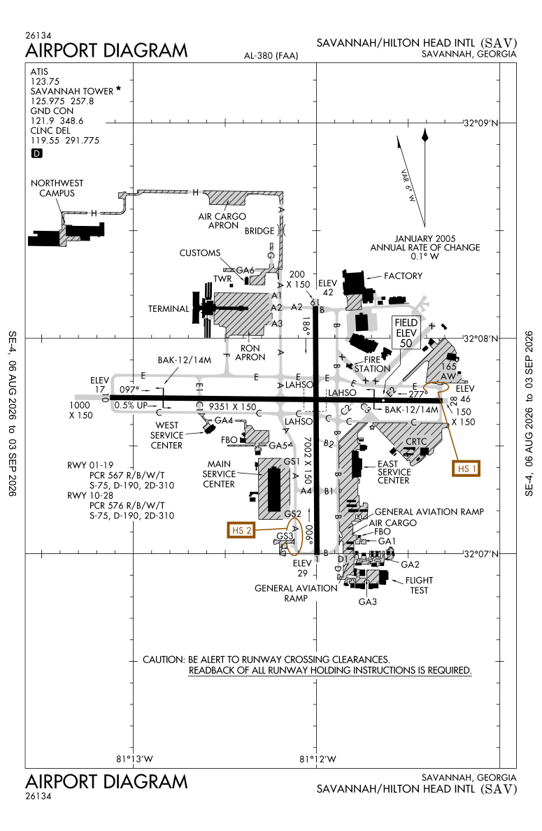 KSAV airport diagram