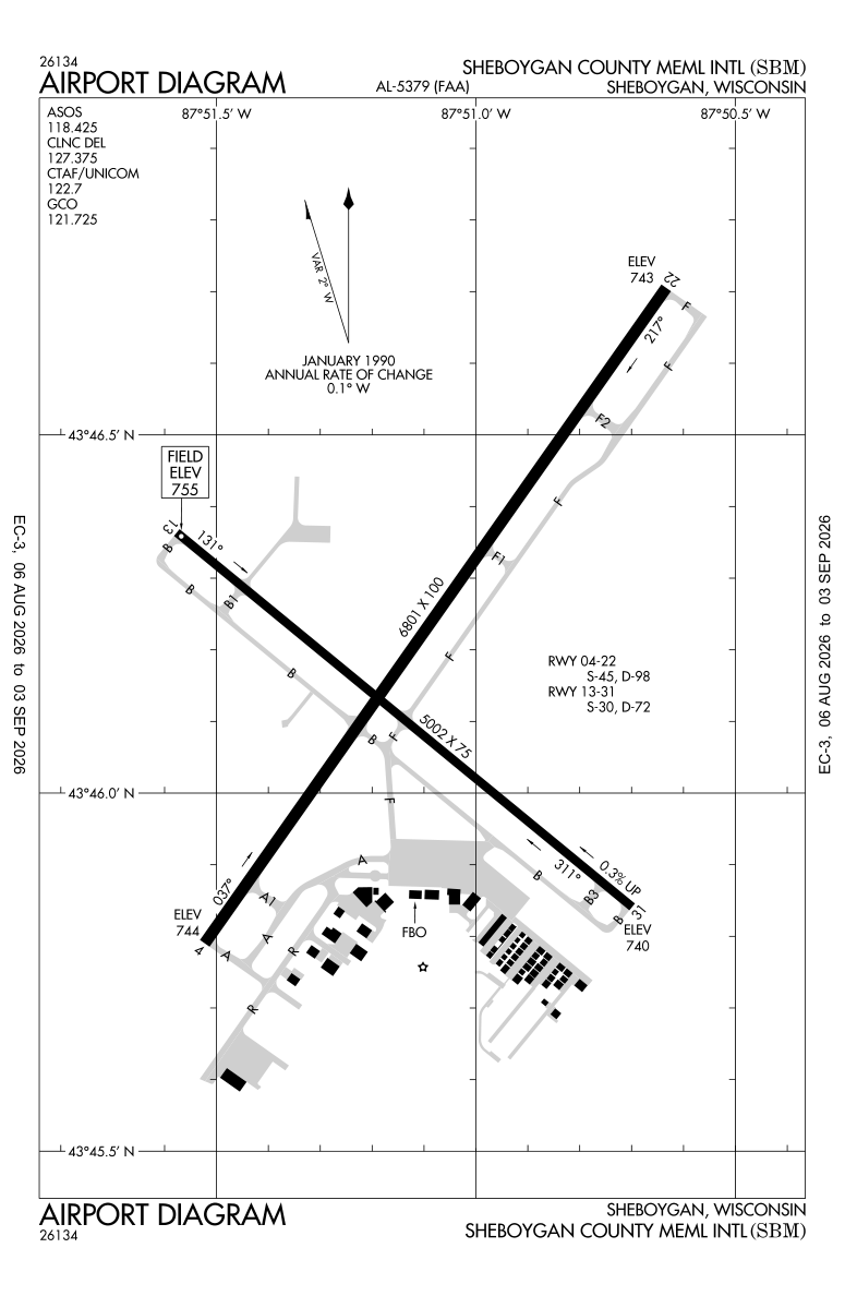 KSBM airport diagram