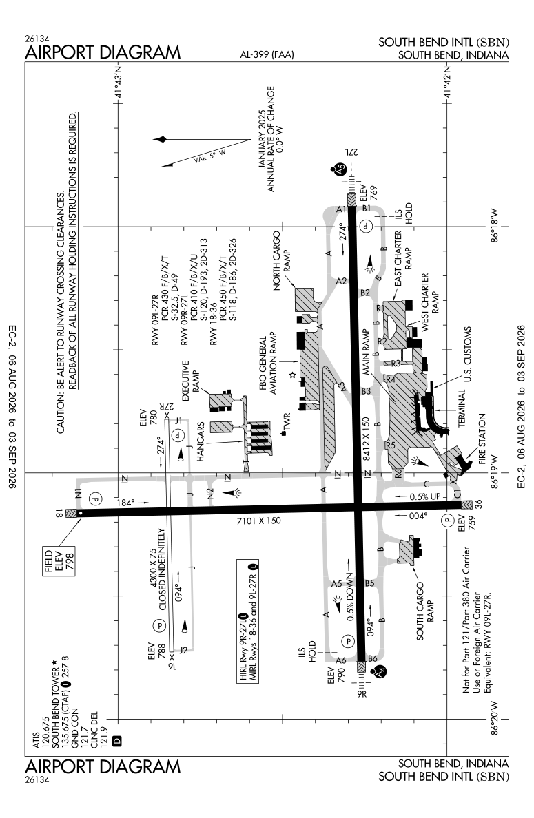 KSBN airport diagram