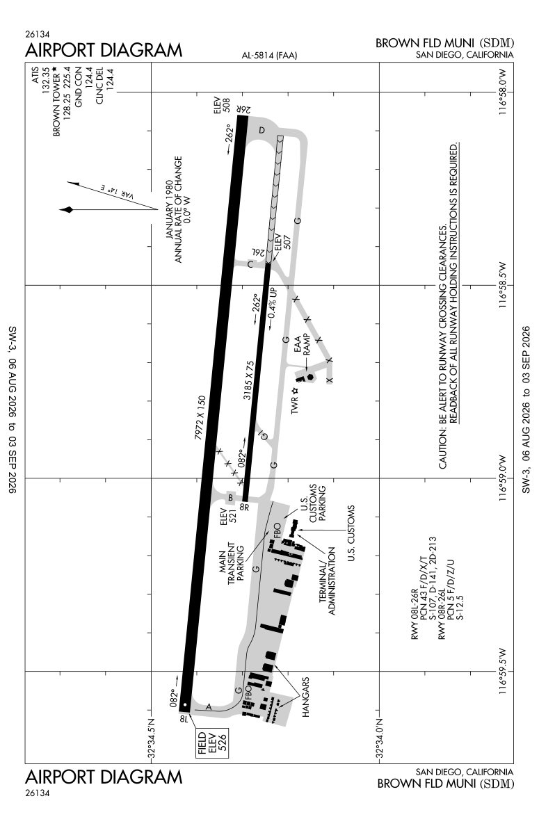 KSDM airport diagram