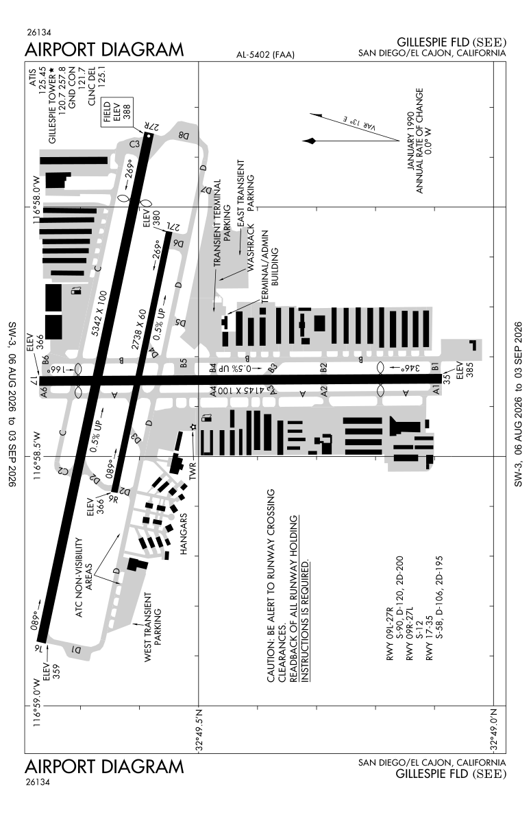 KSEE airport diagram