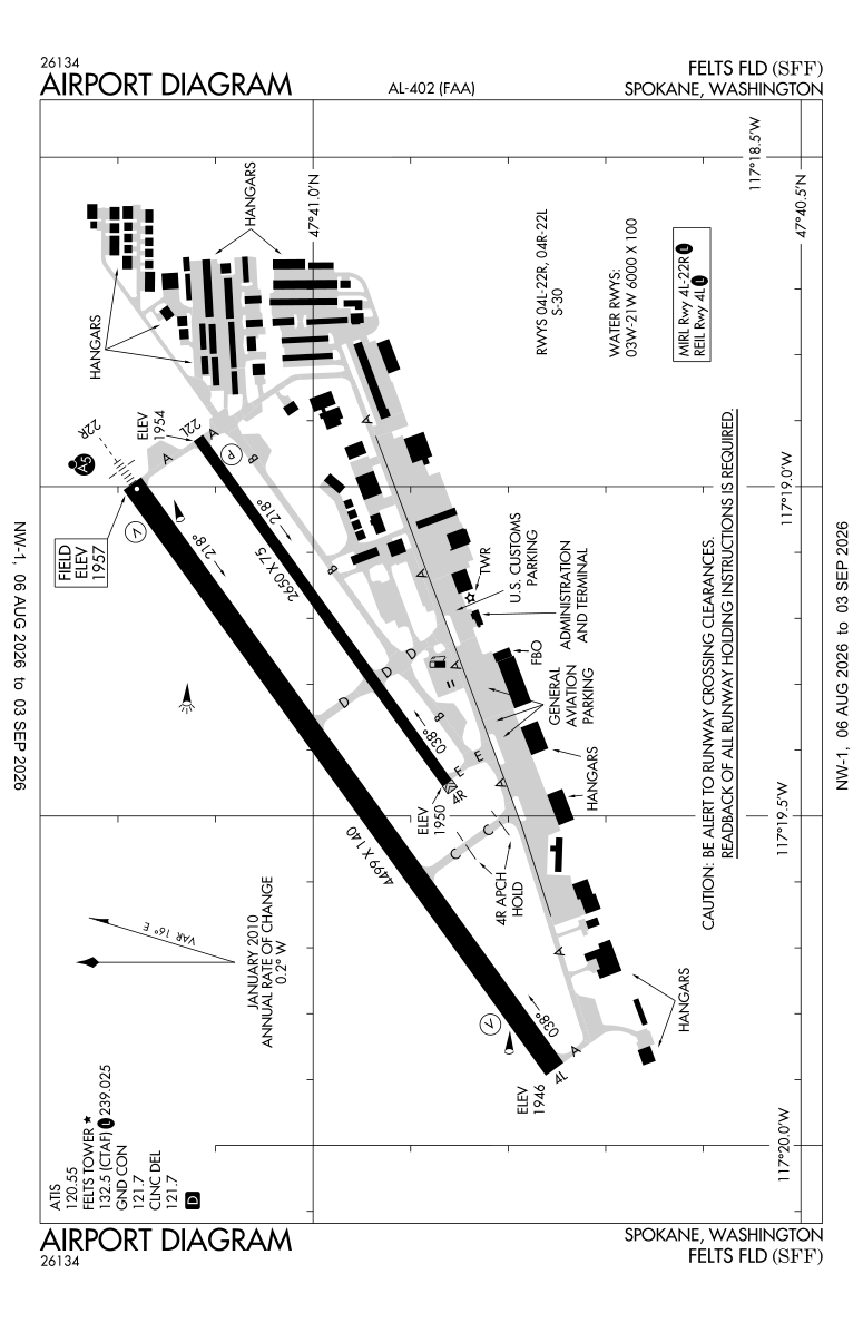 KSFF airport diagram