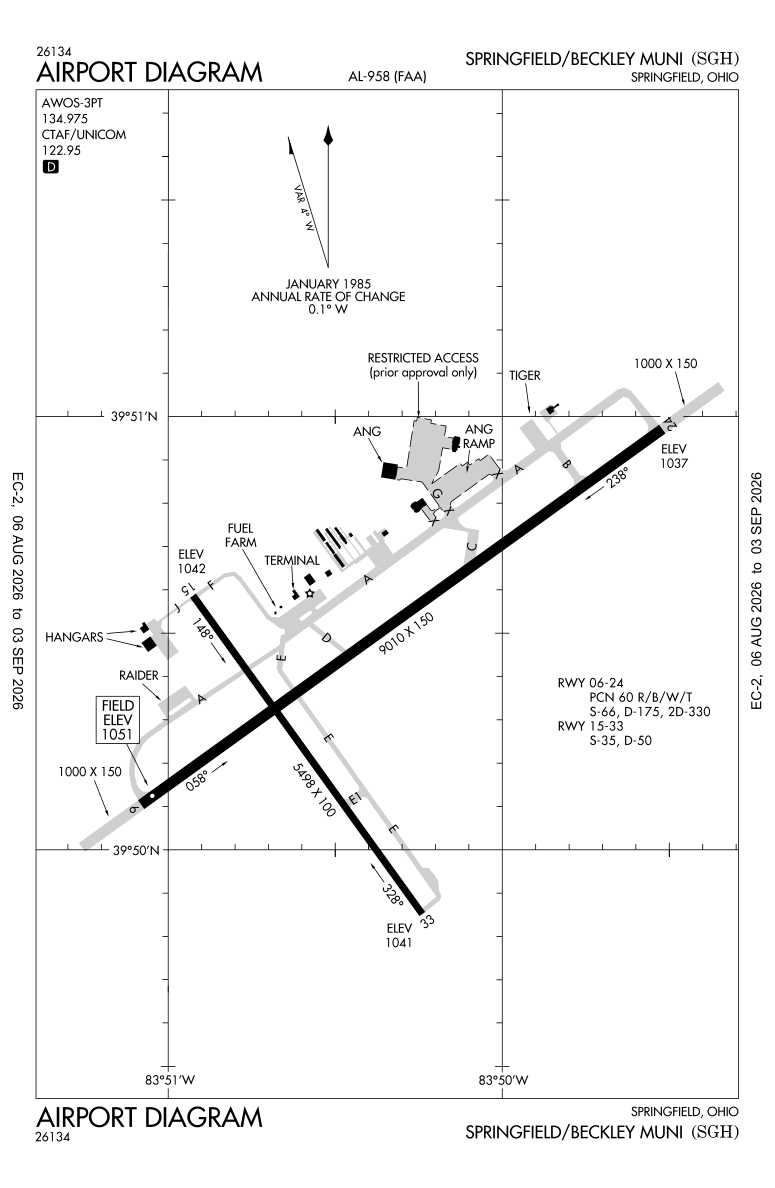 KSGH airport diagram