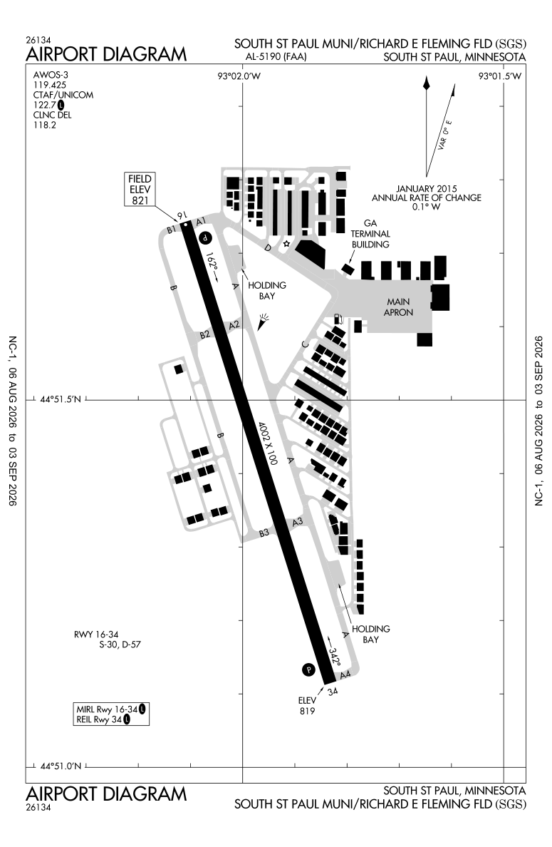 KSGS airport diagram