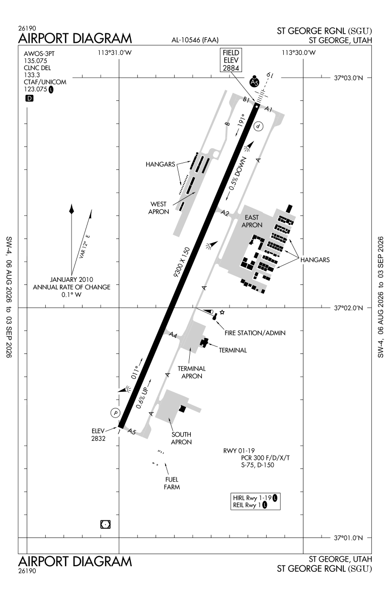 KSGU airport diagram