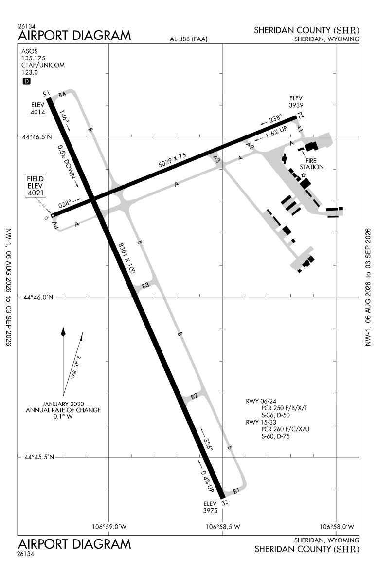 KSHR airport diagram