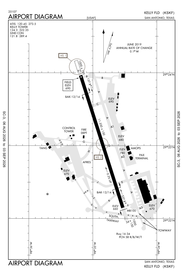 KSKF airport diagram