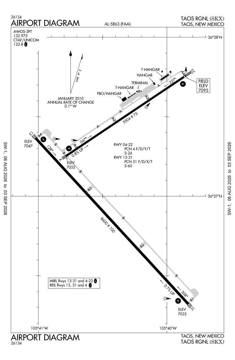 KSKX airport diagram