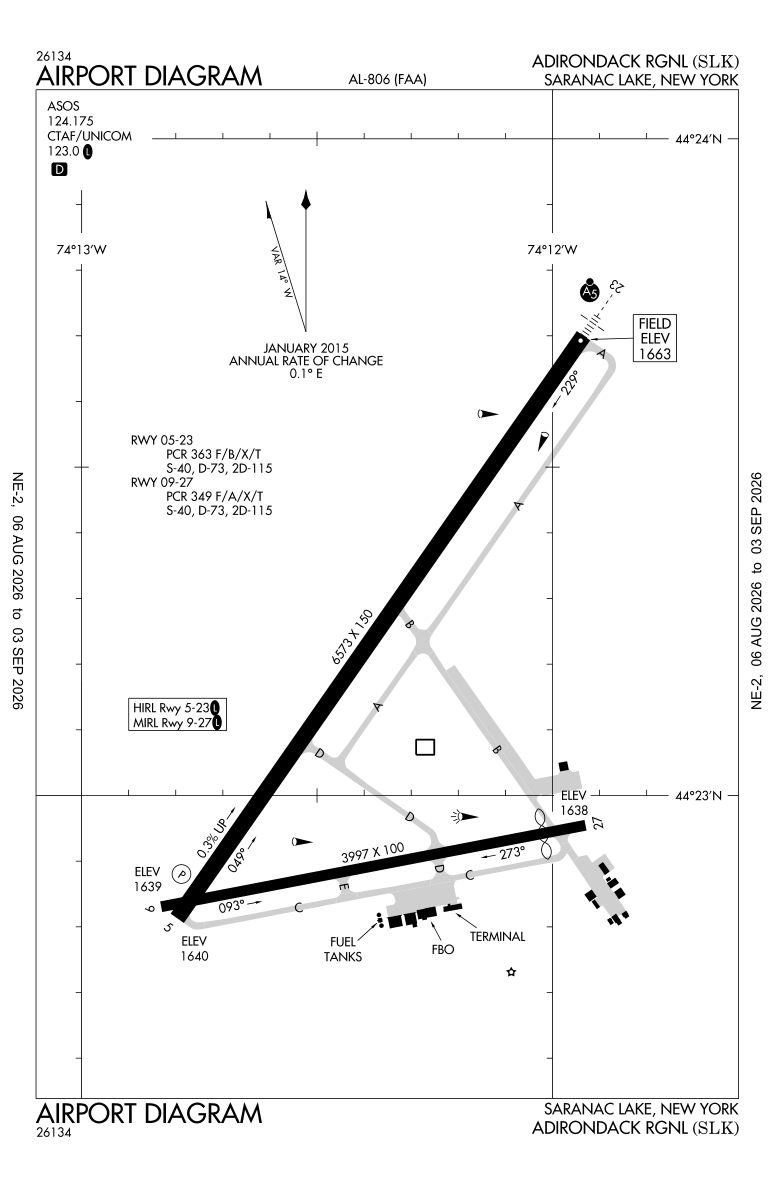 KSLK airport diagram