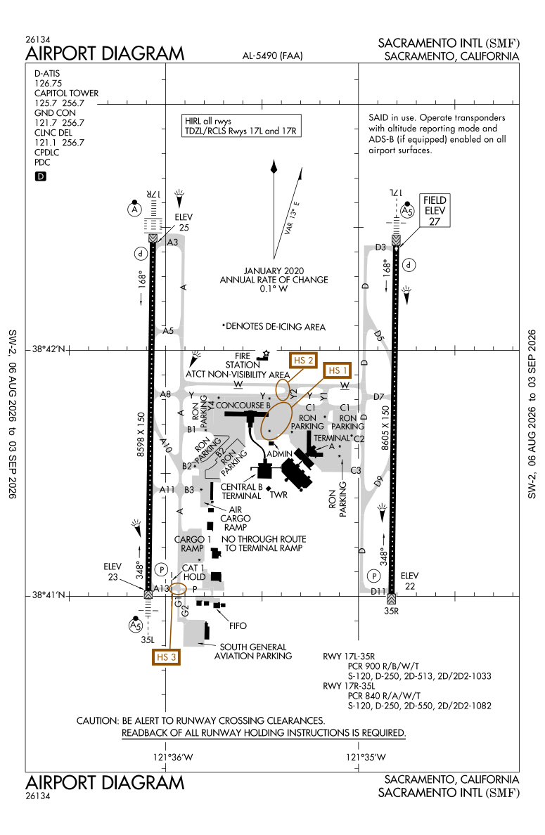 KSMF airport diagram