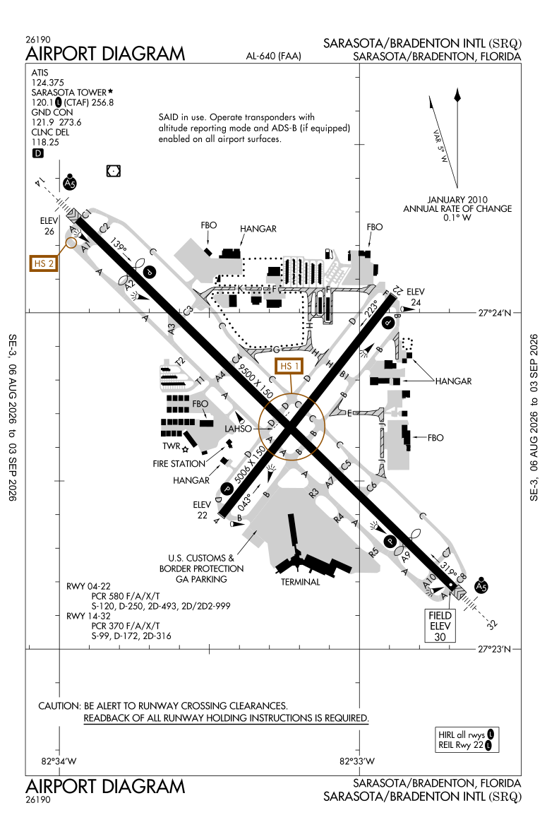 KSRQ airport diagram
