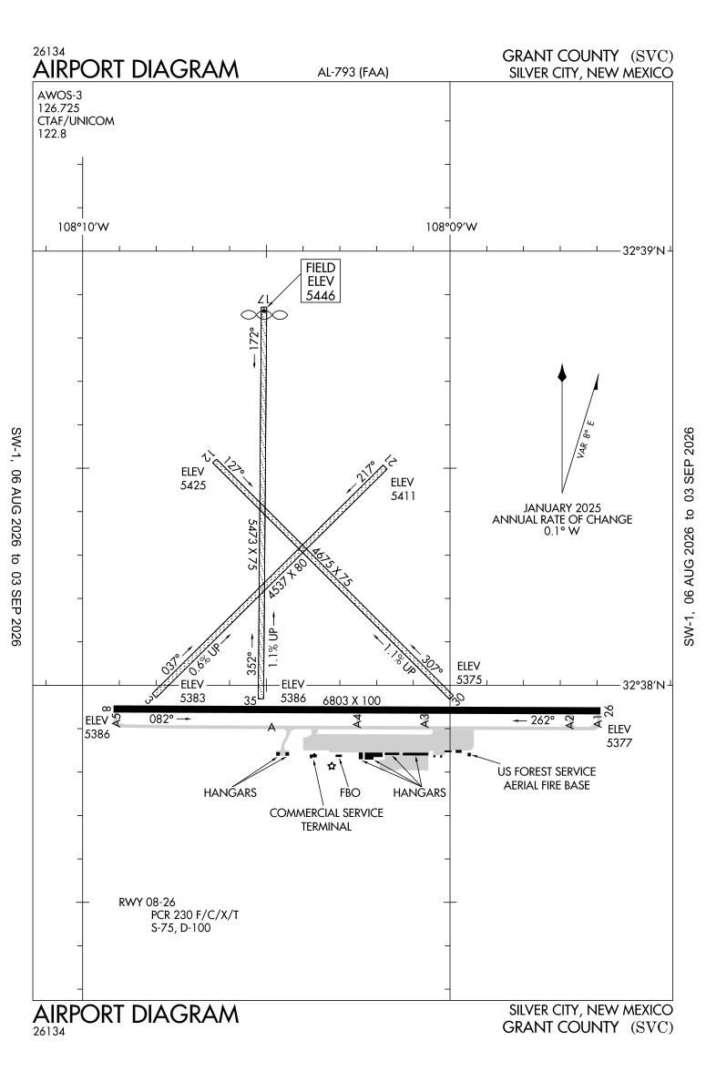KSVC airport diagram