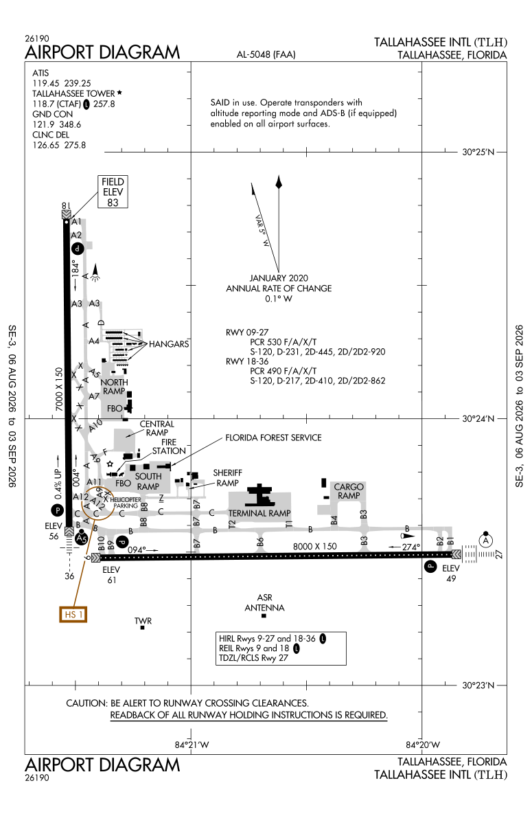 KTLH airport diagram