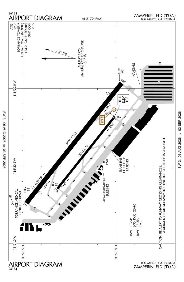 KTOA airport diagram