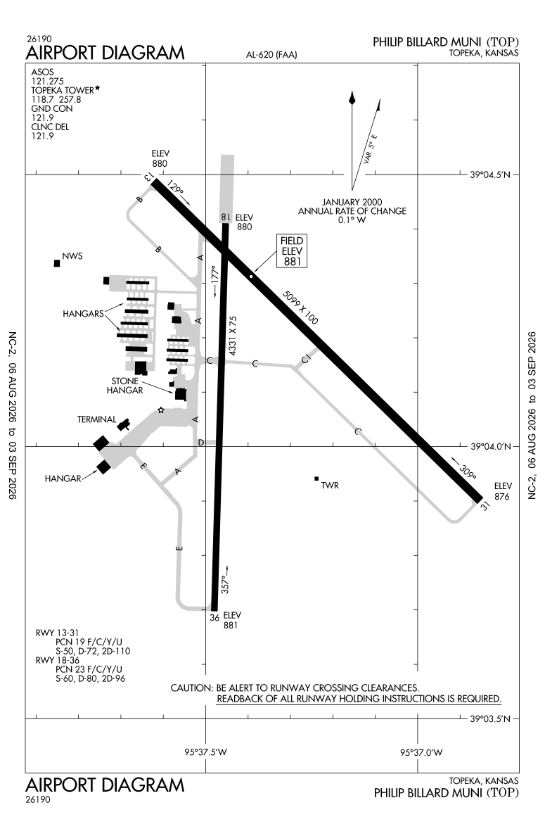 KTOP airport diagram