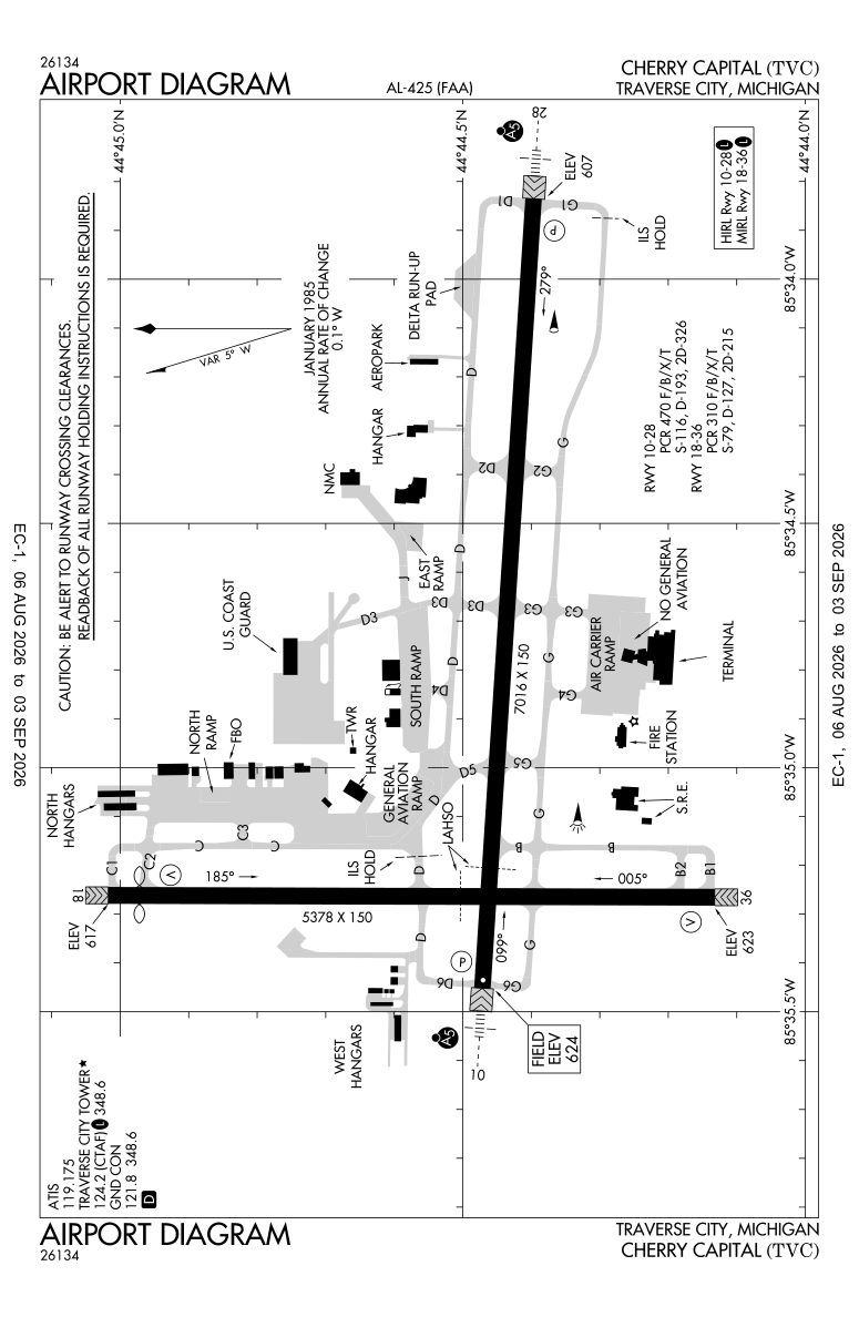 KTVC airport diagram
