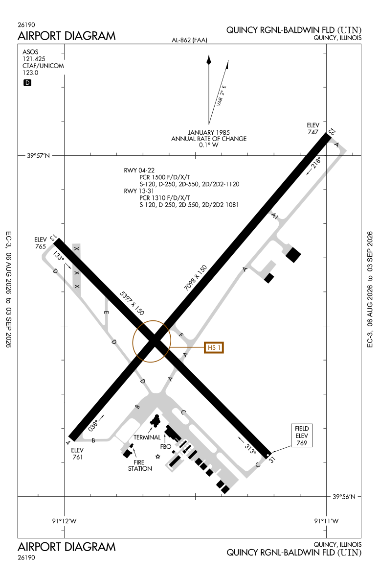 KUIN airport diagram