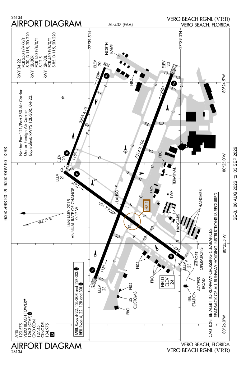 KVRB airport diagram