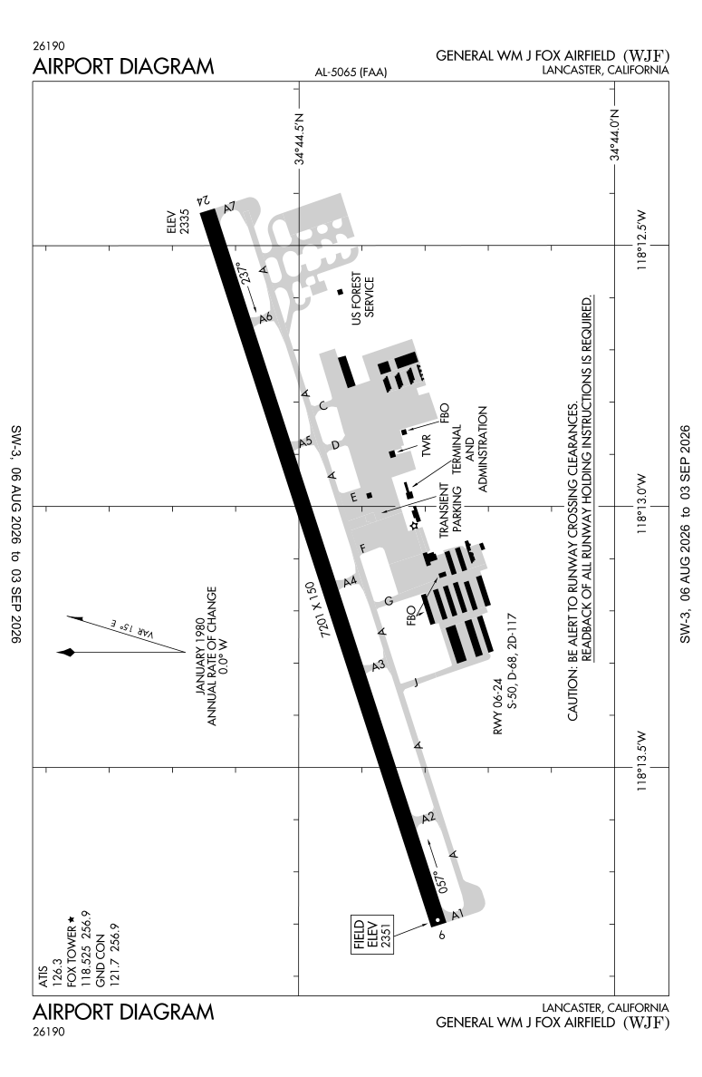 KWJF airport diagram