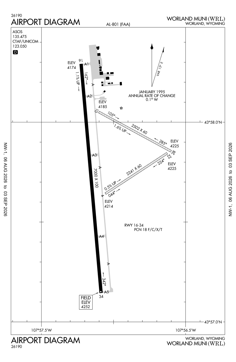 KWRL airport diagram