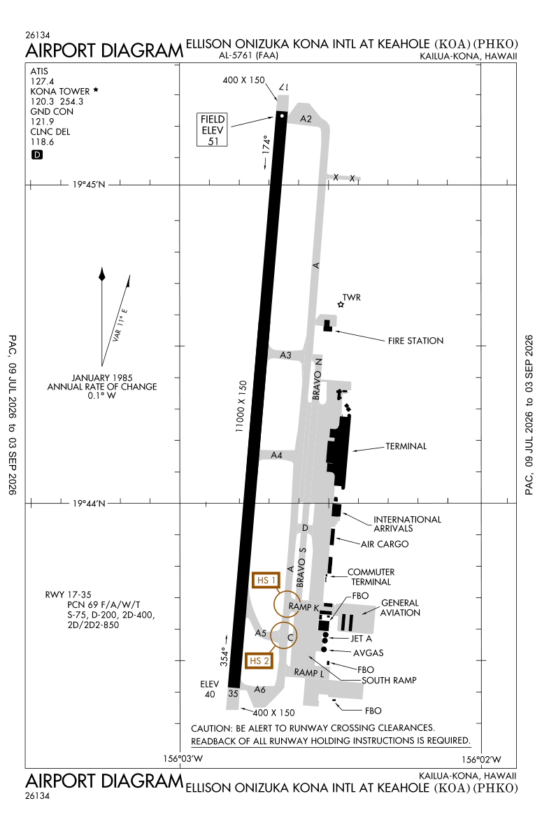 PHKO airport diagram